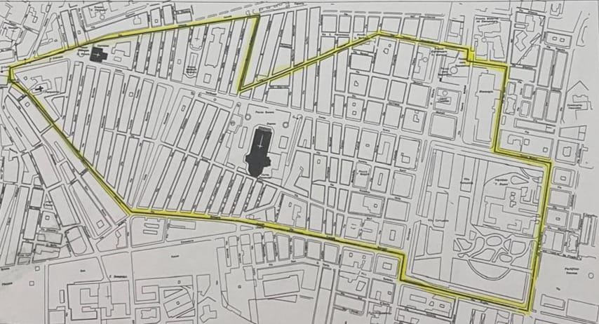 Mappa storica del Territorio Parrocchiale di San Pietro Apostolo